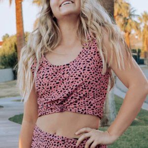 NWOT Coral Reef Swim Traveler Top - Pink Animal Print - XXXL